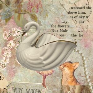 Dior 24k Gold Swan Ceramic Art Piece